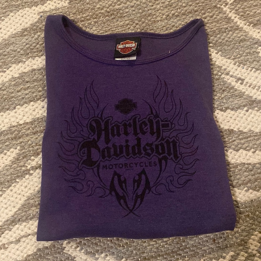 Harley Davidson long sleeve purple top size XL
